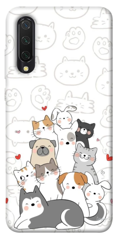 Чохол на Xiaomi Mi CC9 / Mi 9 Lite Funny Pets фото 1 з 1