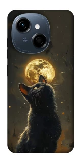 Чохол на TECNO Spark Go 1 Кіт під місяцем v2 фото 1 з 1