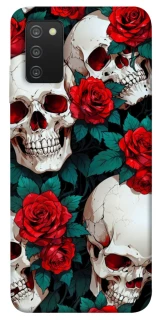 Чехол на Samsung Galaxy A03s skull and rose фото 1 из 1