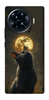 Чехол на TECNO Spark 20 Pro+ Кот под луной v2 фото 1 из 1