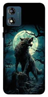 Чохол на Motorola Moto E13 Вовк під місяцем фото 1 з 1