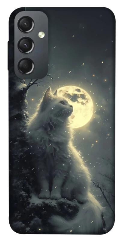 Чохол на Samsung Galaxy A24 4G Кіт під місяцем фото 1 з 1