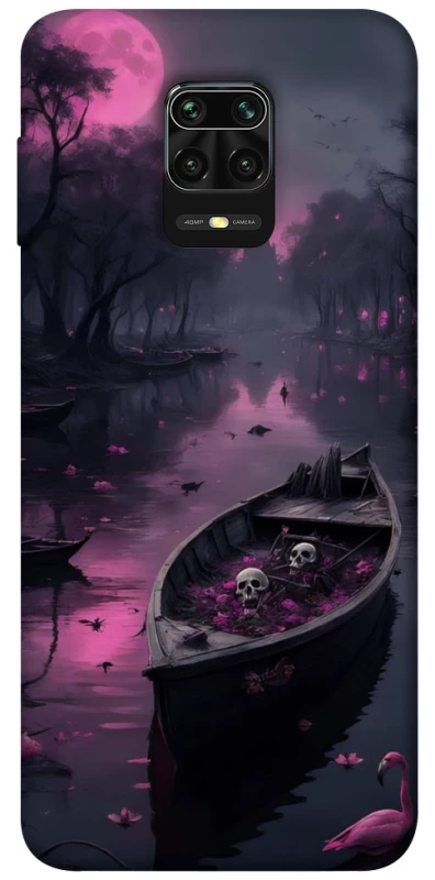 Чохол на Xiaomi Redmi Note 9s / Note 9 Pro / Note 9 Pro Max Boat and flamingo фото 1 з 1