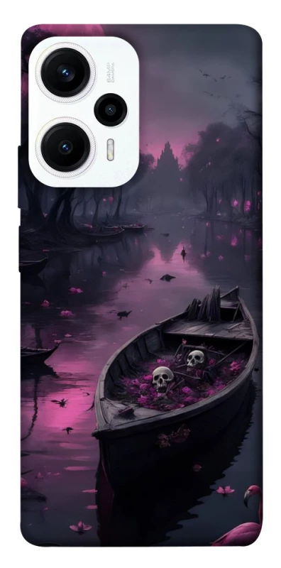 Чохол на Xiaomi Poco F5 / Note 12 Turbo Boat and flamingo фото 1 з 1