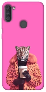 Чехол на Samsung Galaxy A11 Леопард с кофе фото 1 из 1