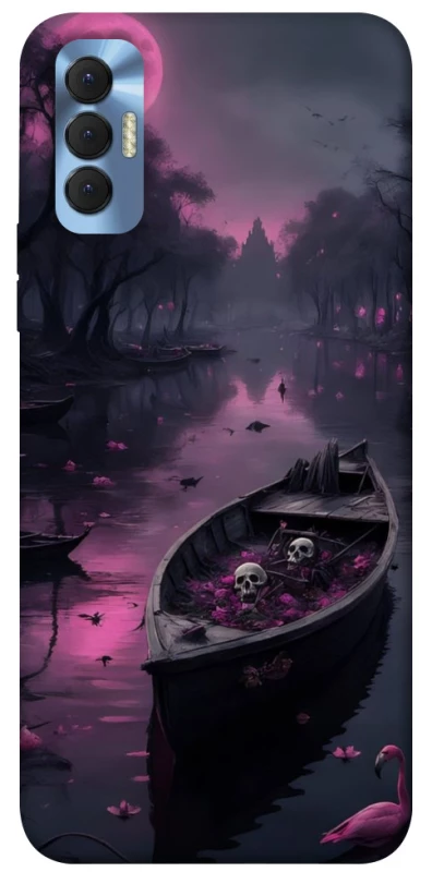 Чехол на TECNO Spark 8P Boat and flamingo фото 1 из 1