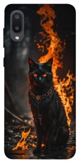 Чохол на Samsung Galaxy A02 Вогняний кіт фото 1 з 1