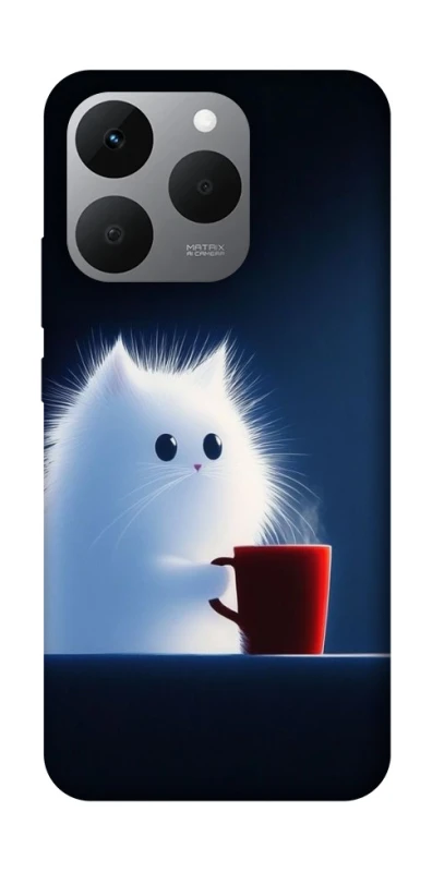 Чохол на Realme 15T Чохол кіт з кавою фото 1 з 1