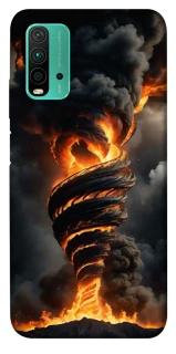 Чехол на Xiaomi Redmi Note 9 4G / Redmi 9 Power Огненный торнадо фото 1 из 1