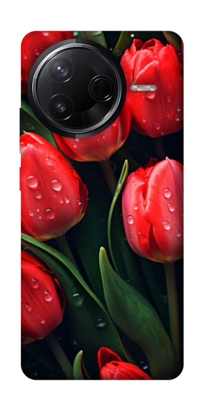 Чехол на Infinix Note 50 Pro Красные тюльпаны фото 1 из 1