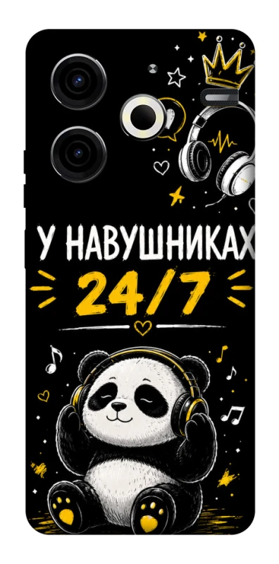 Чохол на TECNO Pova 6 Neo (LI6) У навушниках 24/7 фото 1 з 1