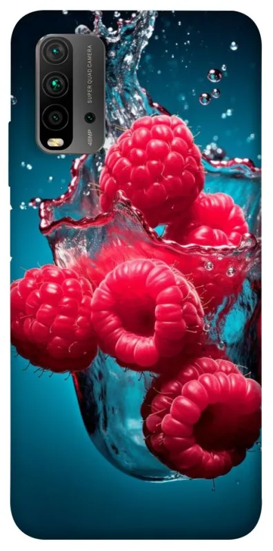 Чехол на Xiaomi Redmi 9T Малинка в воде фото 1 из 1