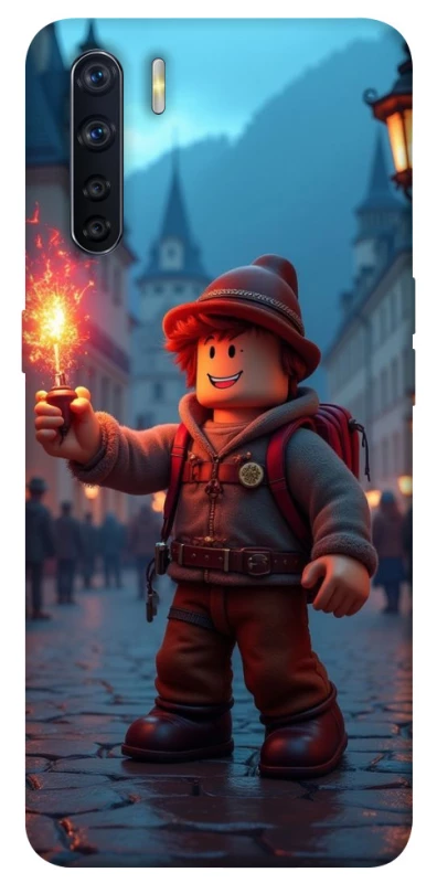 Чохол на Oppo A91 Roblox Fire Logo Blue Flames фото 1 з 1