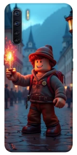 Чохол на Oppo A91 Roblox Fire Logo Blue Flames фото 1 з 1