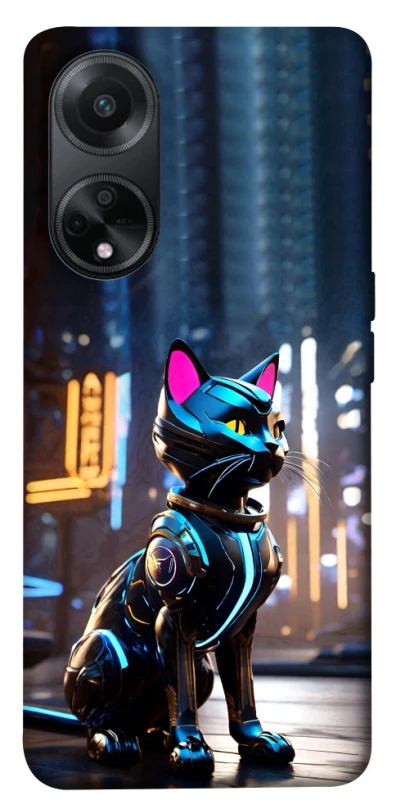 Чехол на Oppo A58 4G Cyber cat фото 1 из 1