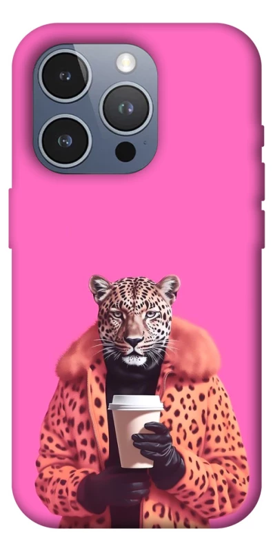 Чехол на Apple iPhone 16 Pro Max Леопард с кофе фото 1 из 1