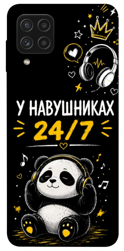 Чехол на Samsung Galaxy A22 4G У навушниках 24/7 фото 1 из 1