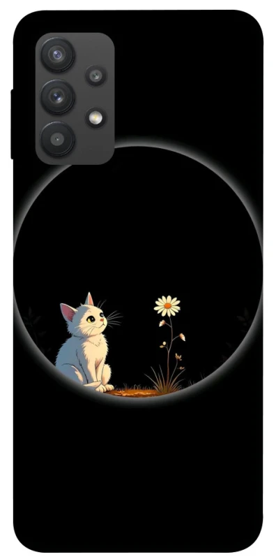 Чохол на Samsung Galaxy A32 (A325F) 4G Cat and flower фото 1 з 1