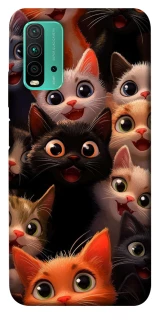 Чохол на Xiaomi Redmi Note 9 4G / Redmi 9 Power happy cats фото 1 з 1