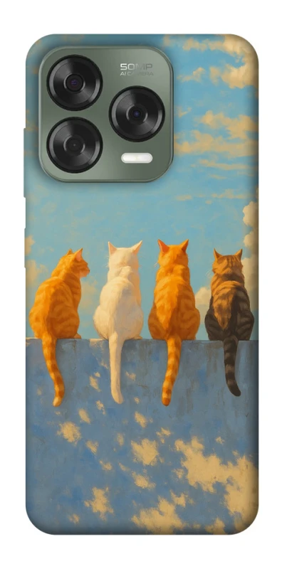 Чохол на ZTE Nubia V70 Design cats on wall фото 1 з 1