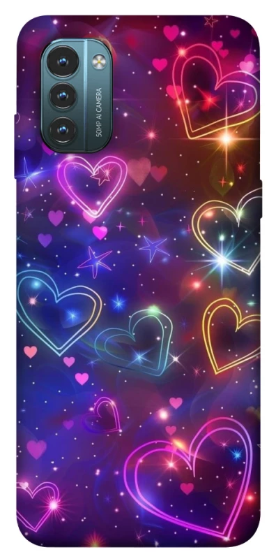 Чехол на Nokia G21 Drawn hearts фото 1 из 1