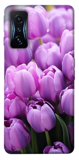 Чехол на Xiaomi Poco F4 GT Фиолетовые тюльпаны фото 1 из 1