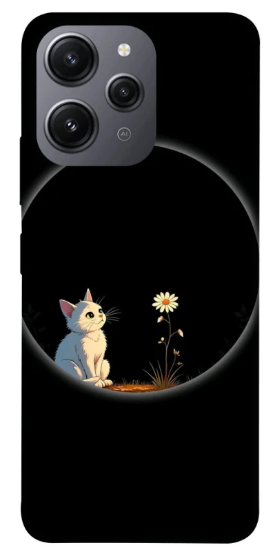 Чехол на Xiaomi Redmi 12 Cat and flower фото 1 из 1
