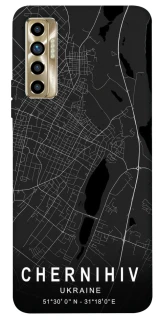 Чехол на TECNO Camon 17P Chernihiv map фото 1 из 1