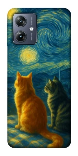 Чохол на Motorola Moto G54 Cats under the stars фото 1 Чохол на Motorola Moto G54 Cats under the stars фото 1 з 1
