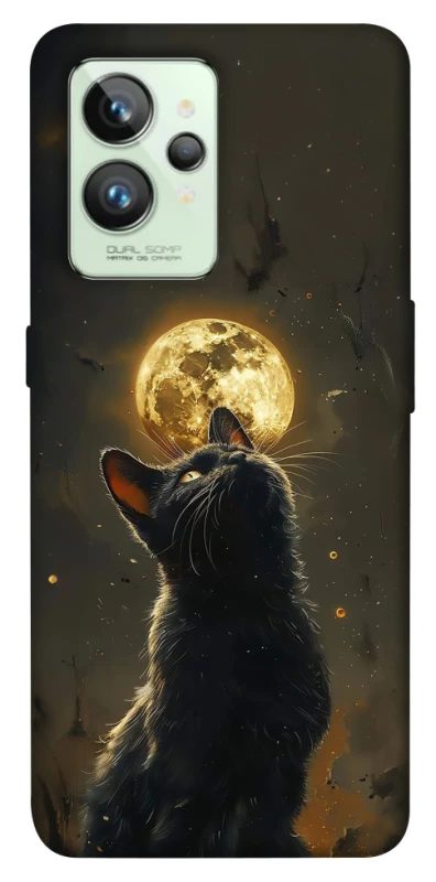 Чохол на Realme GT2 Кіт під місяцем v2 фото 1 з 1
