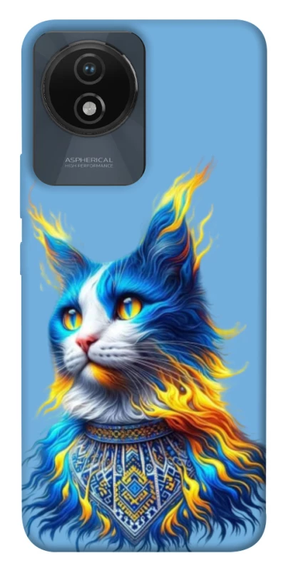 Чохол на Vivo Y02 Кіт патріот фото 1 з 1