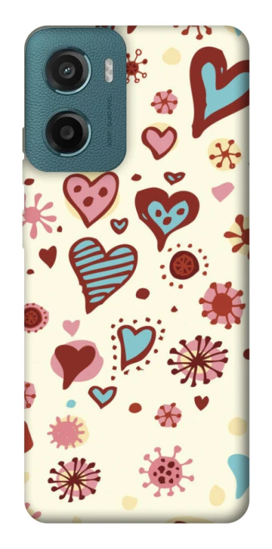 Чохол на Motorola Moto G06 Pretty hearts фото 1 з 1