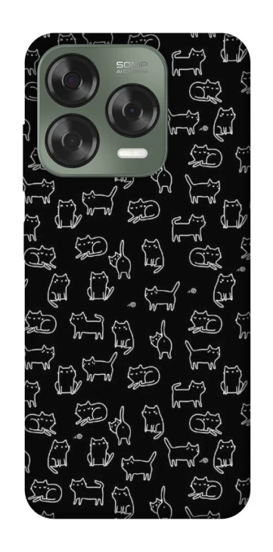 Чохол на ZTE Nubia V70 Design Black Cats фото 1 з 1