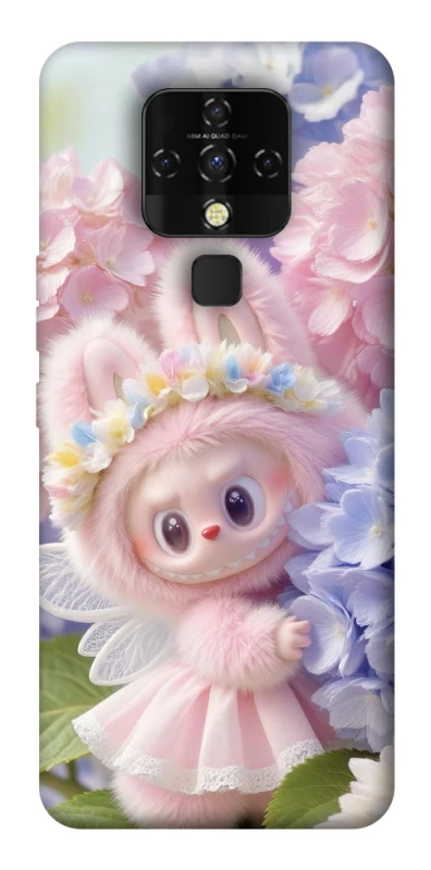 Чохол на TECNO Camon 16 SE Labubu & Flowers ver.1 фото 1 з 1