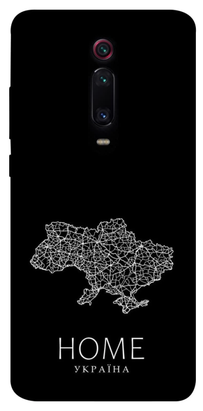 Чохол на Xiaomi Redmi K20 / K20 Pro / Mi9T / Mi9T Pro Ukraine black map фото 1 з 1