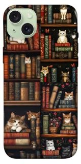 Чехол на Apple iPhone 15 Plus (6.7") Cats & Books фото 1 из 1