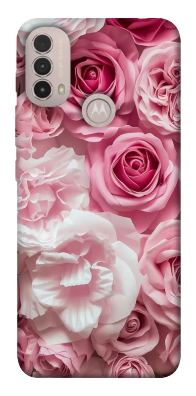 Чохол на Motorola Moto E40 Рожеві Квіти фото 1 з 1