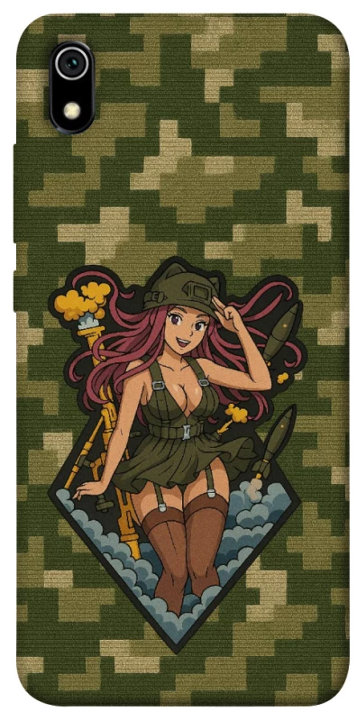 Чохол на Xiaomi Redmi 7A Military Waifu фото 1 з 1
