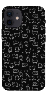 Чохол на Apple iPhone 12 mini (5.4") Black Cats фото 1 Чохол на Apple iPhone 12 mini (5.4") Black Cats фото 1 з 1