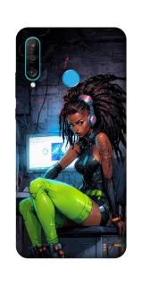 Чехол на Huawei P30 lite Cyber girl фото 1 из 1