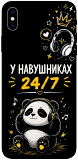 Чехол на Apple iPhone XS Max (6.5") У навушниках 24/7 фото 1 из 1
