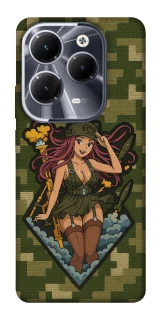 Чохол на Infinix Hot 40 Pro Military Waifu фото 1 з 1