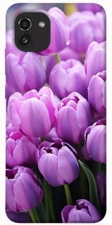 Чехол на Samsung Galaxy A03 Фиолетовые тюльпаны фото 1 из 1