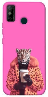 Чехол на TECNO Spark 6 Go Леопард с кофе фото 1 из 1