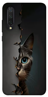 Чехол на Xiaomi Mi CC9 / Mi 9 Lite Кот-подглядыватель v2 фото 1 из 1
