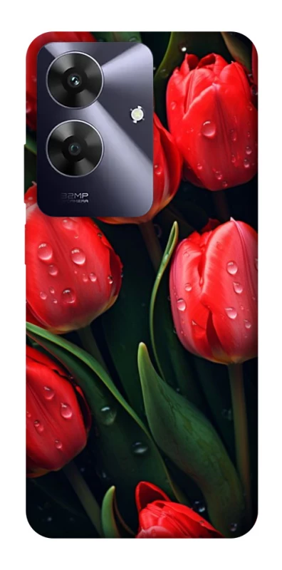 Чохол на Realme Note 60 Червоні тюльпани фото 1 з 1