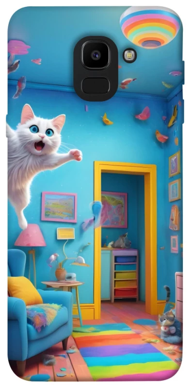 Чохол на Samsung J600F Galaxy J6 (2018) crazy cat фото 1 з 1