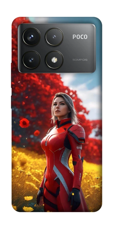 Чохол на Xiaomi Poco F6 Pro Cyber space girl ver.5 фото 1 з 1
