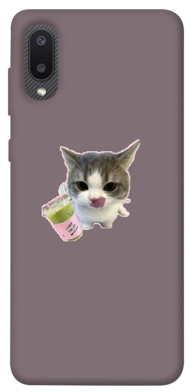 Чехол на Samsung Galaxy A02 cat matcha фото 1 из 1