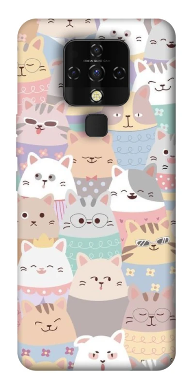 Чехол на TECNO Camon 16 SE Funny Kittens ver.2 фото 1 из 1